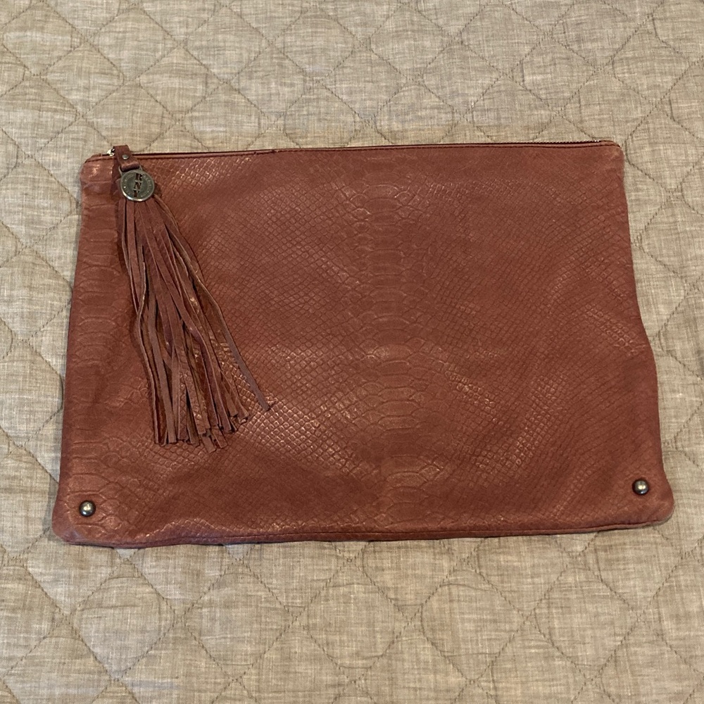 Mauve Revel oversized clutch